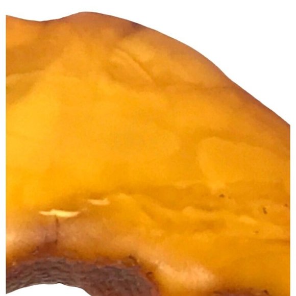 Large Antique Natural Baltic Egg Yolk Amber Brooch Butterscotch 17.2 grams - Picture 2 of 7